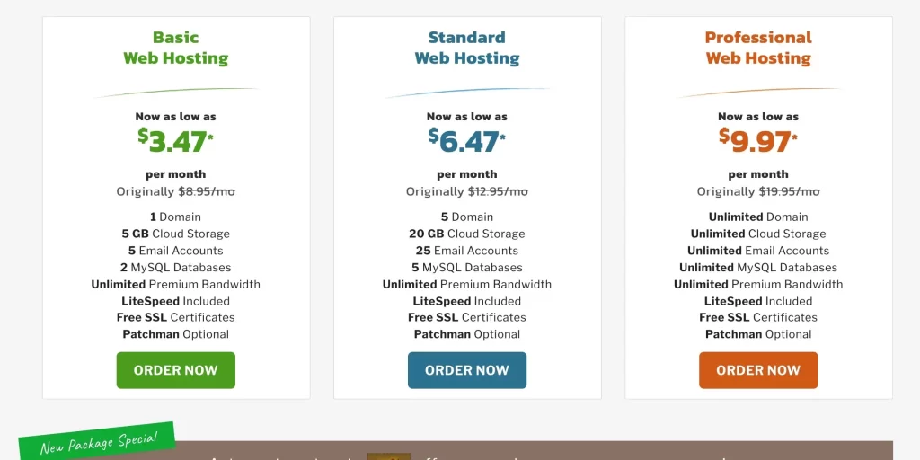 Infographic comparing the features and prices of different web hosting providers in Nairobi